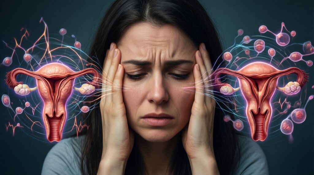 Сон, стресс и женское здоровье: как кортизол влияет на цикл, кожу и либидо - иллюстрация